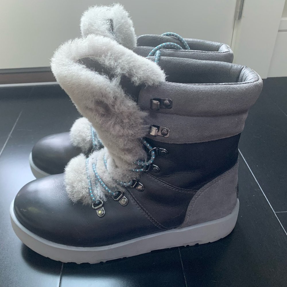 UGG Viki Waterproof Leather & Sheepskin Boots